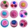 Three dimensional silica gel fondant contains rose, silicone mold, flowered