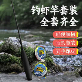 钓虾竿套线钓小龙虾神器虾钩线组专用工具 溪流小物钓杆全套儿童