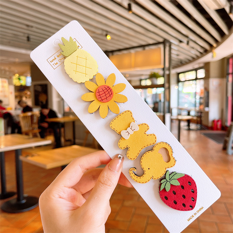 Los niños coreanos publican pegatinas mágicas de color caramelo de dibujos animados lindo y simple acabado de cabello roto artefacto Velcro de frutas
