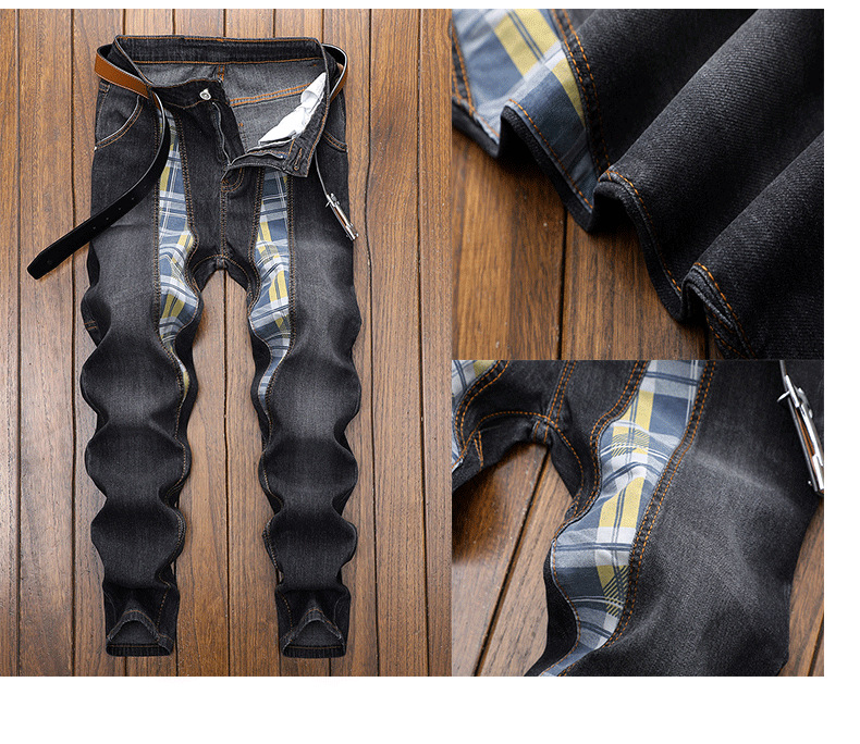 Heren trendy denim broek modieuze jeans_voghion.com