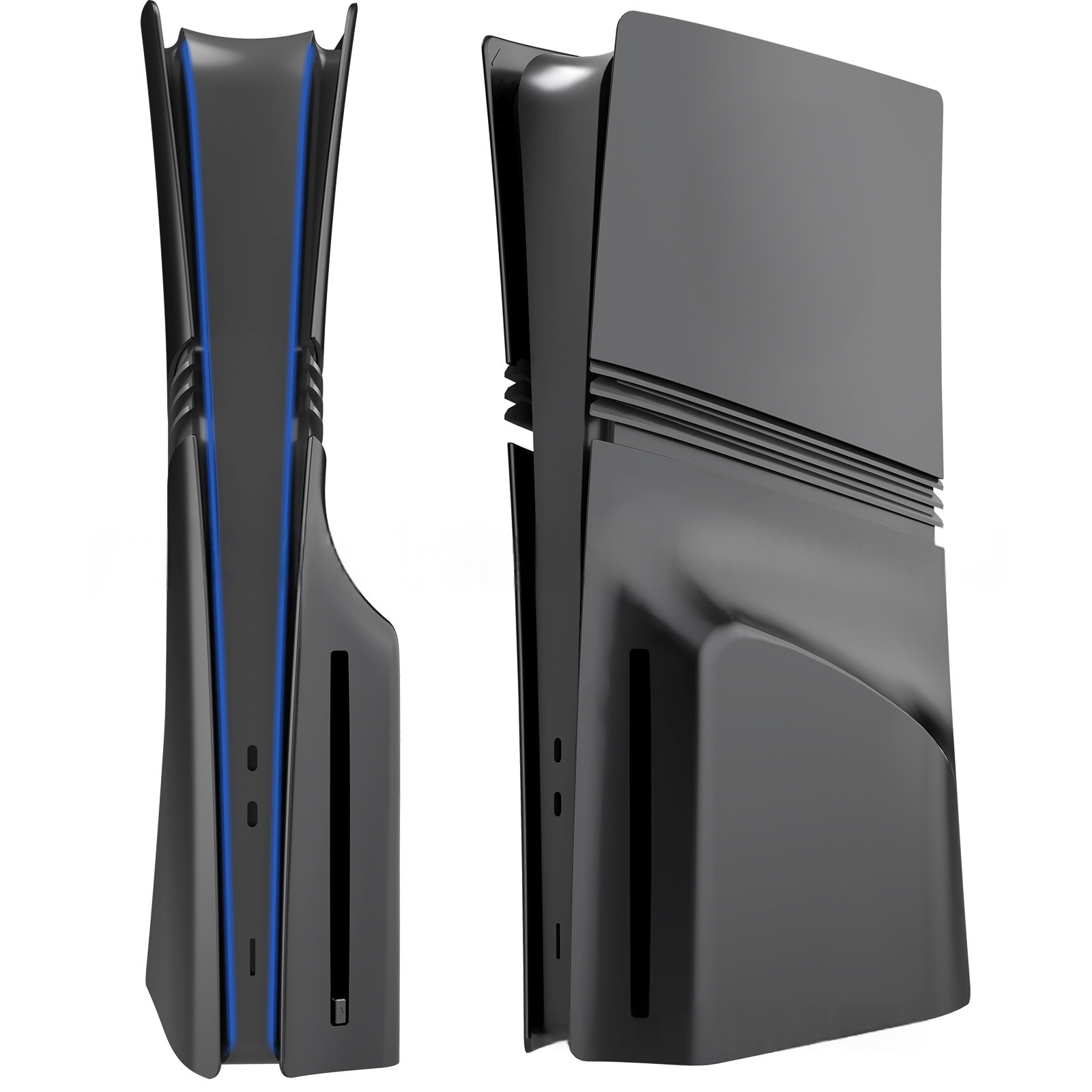 PS5 Slim Anniversary Case Replacement Grey Game Console Case Removable Black Slim Case