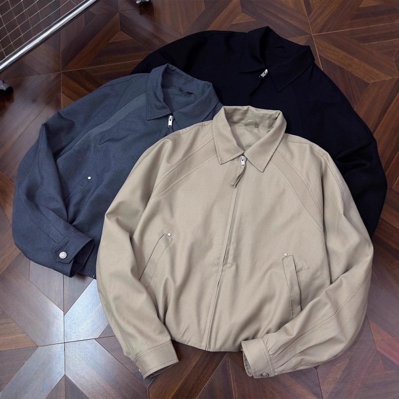 American-Style Cleanfit Deconstructed Patchwork Lapel Short Jacket Unisex Trendy Retro Loose Casual Jacket Top