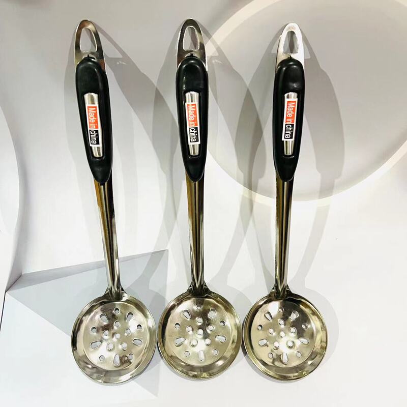 7センチの砂漏れスプーン家庭用キッチンの厚い漏れスプーンスプーンの長い柄の鍋物の熱い鍋スプーンは1元2元です|undefined