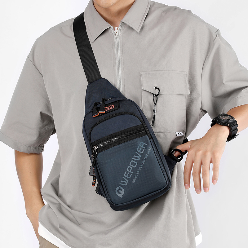 WEPOWER nuevo estilo de negocios casual bolso de pecho ligero coreano para hombres hombro de pecho de viaje mochila deportiva
