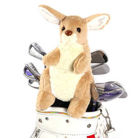 厂家热卖高尔夫帽套 袋鼠可爱毛绒宠物球杆杆头保护套 golf球杆套