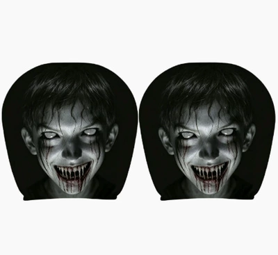 Universal seat cover: car headrest cover, TEMU can be - bleeding-fangs-child-double-sided-printing-1-piece