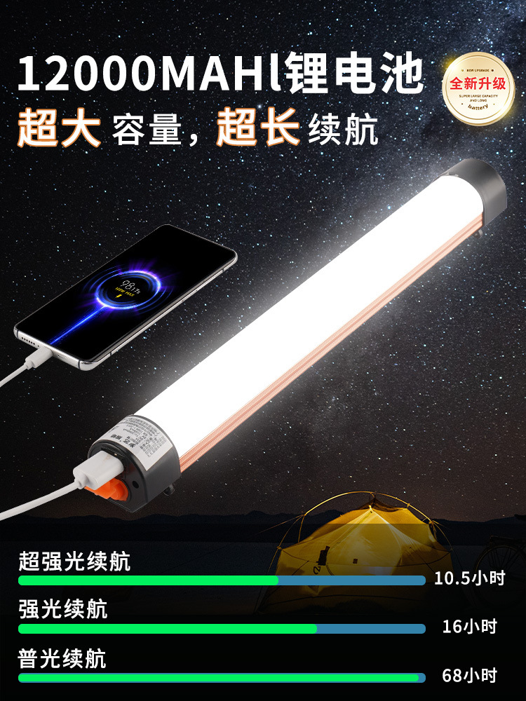 Luz de carga LED luz de emergencia de iluminación de corte de energía atracción magnética inalámbrica camping móvil puestos al aire libre luz de la noche al por mayor