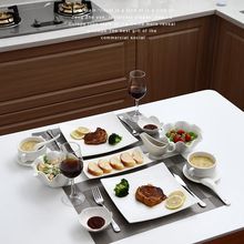 西餐餐具全套家用牛排刀叉套装欧式简约双人情侣创意牛排盘子菜盘