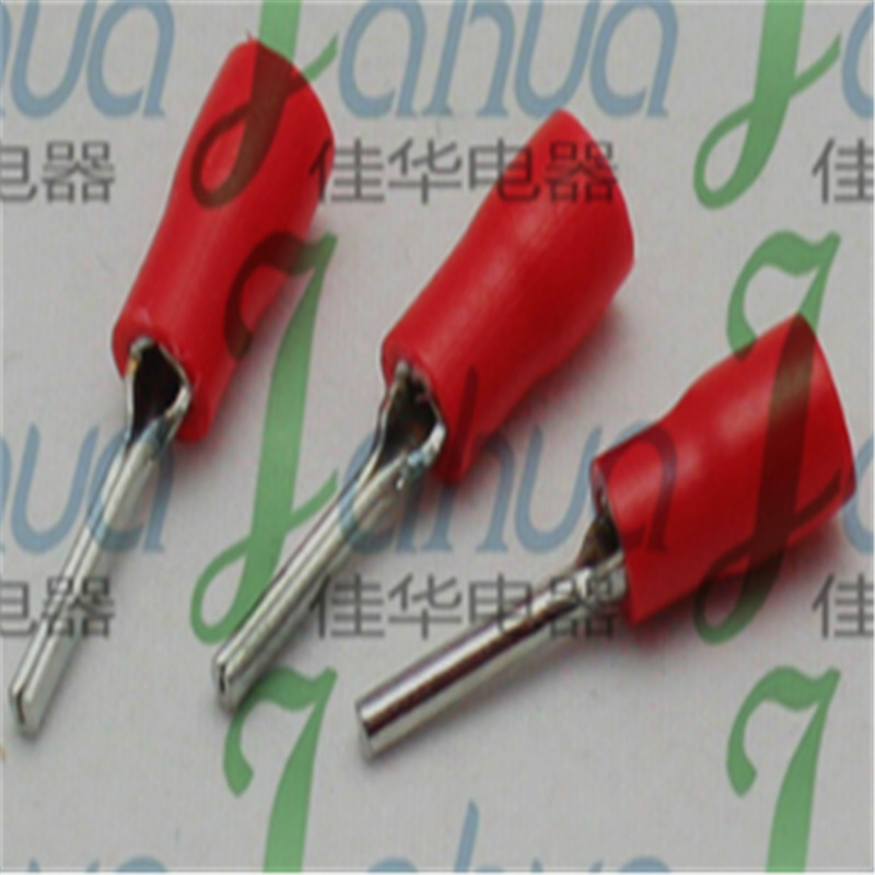 PTV1.25-9 预绝缘端头 冷压接线端子 铜接头 针形鼻子 黄铜