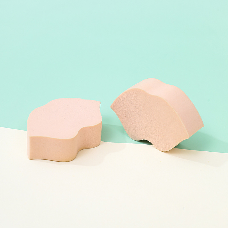 Polvo personalizado almohadilla de aire en forma de polvo de esponja de forma especial, seco y húmedo, no comer polvo, polvo, labios planos, huevos de maquillaje