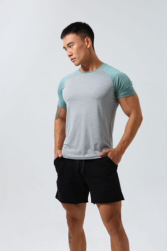 Fitness Quick-Dry Short-Sleeve Men's Super Stretch Breathable Color Short-Sleeve