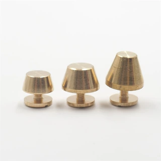黄铜箱包水桶钉 实心铜脚钉  DIY皮具五金配件装饰钉 包底螺丝钉