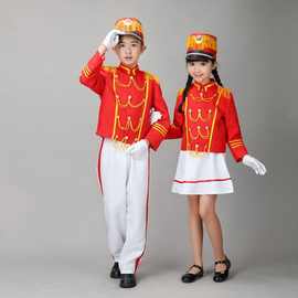 儿童鼓号队服装演出服女男童升旗手幼儿园国庆仪仗队军鼓表演服