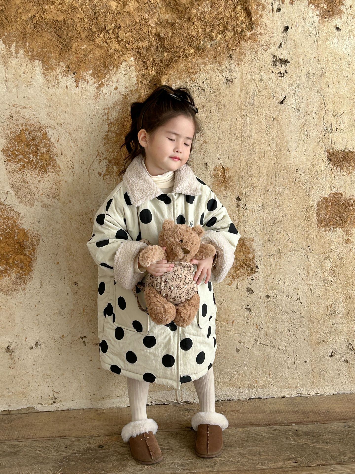 Cute Round Dots Cotton Blend Polyester Girls Outerwear display picture 8