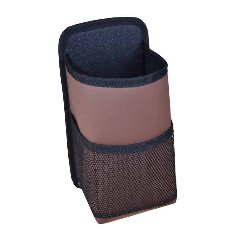 Montado en el coche taza de agua grande bolsa de asiento lateral colgando hervidor de agua cubierta asiento fijo coche taza de té titular hervidor de agua de almacenamiento interior estante