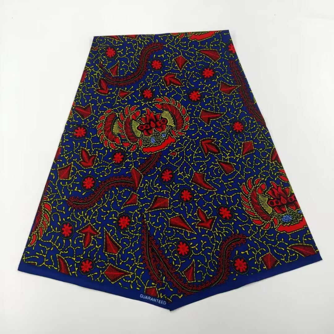 african wax fabric prints silk wax 新设计出口非洲超级蜡布