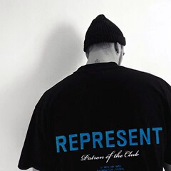 REPRESENT TRACK ロンドン限定 半袖 ハイストリート ピュアコットン 男女兼用 アメリカン カップル ルーズ Tシャツ トレンド