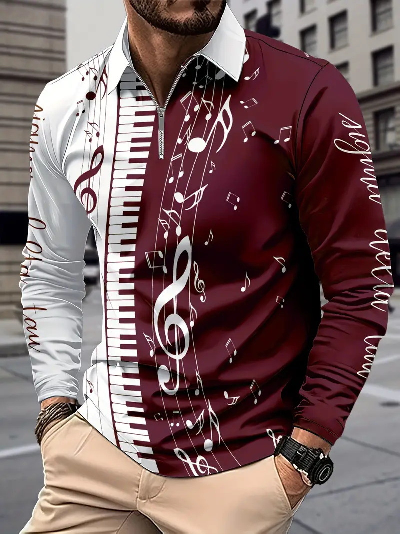 Otoño e invierno todo-fósforo estilo de Hong Kong guapo suéter de manga larga estilo minimal neutral temperamento fresco cremallera camisa POLO MB14