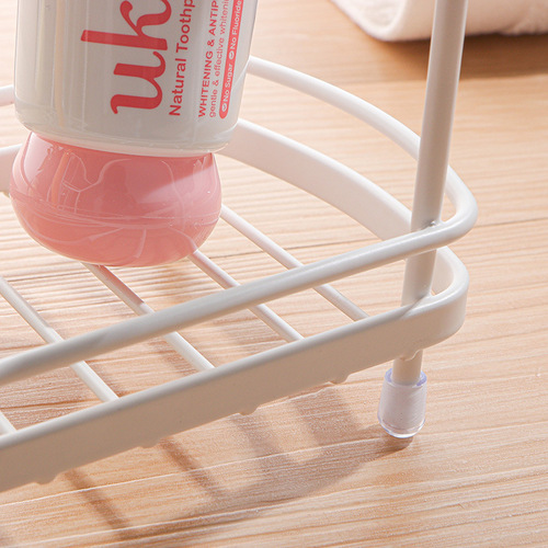 Desktop toothbrush and toothpaste holder without installation bathroom mouthwash cup storage rack Nordic white drainage multi-hole toothbrush holder