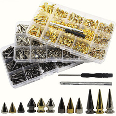 Cross-border willow nails metal belt decorative nails alloy bullet DIY pointed mother-in-law tapered punk rivet screws