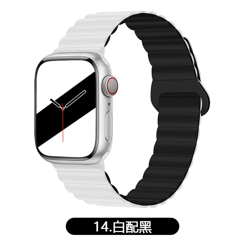 Подходит ремешок Apple Watch двухцветный магнитный силикон IWATCH1-9 поколения/SE