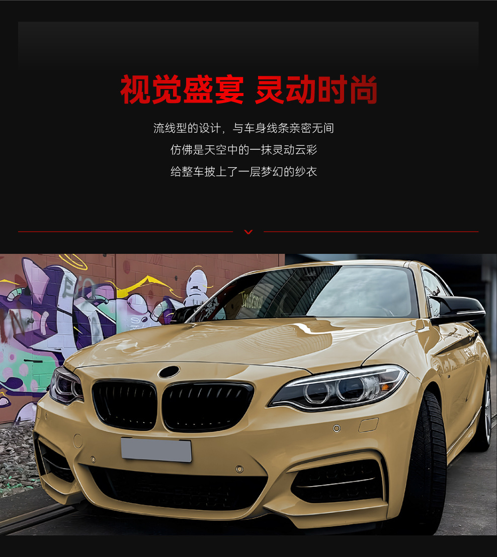 Suitable for 2014-2019 Bmw Bmw 2 Series F22 F23 Single Line Double Line Vertical Strip Grille Cross-Border Modification