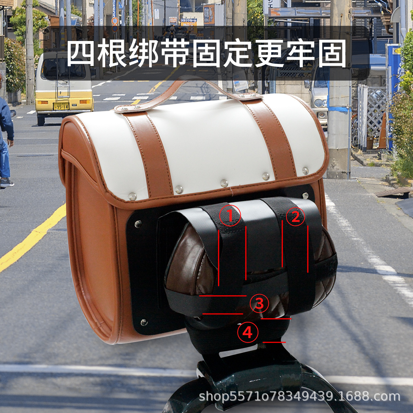 New Electric Vehicle Tail Box Bag, Universal Motorcycle Backrest Storage Bag, Universal Hanging Bag (Velcro Strap Type)