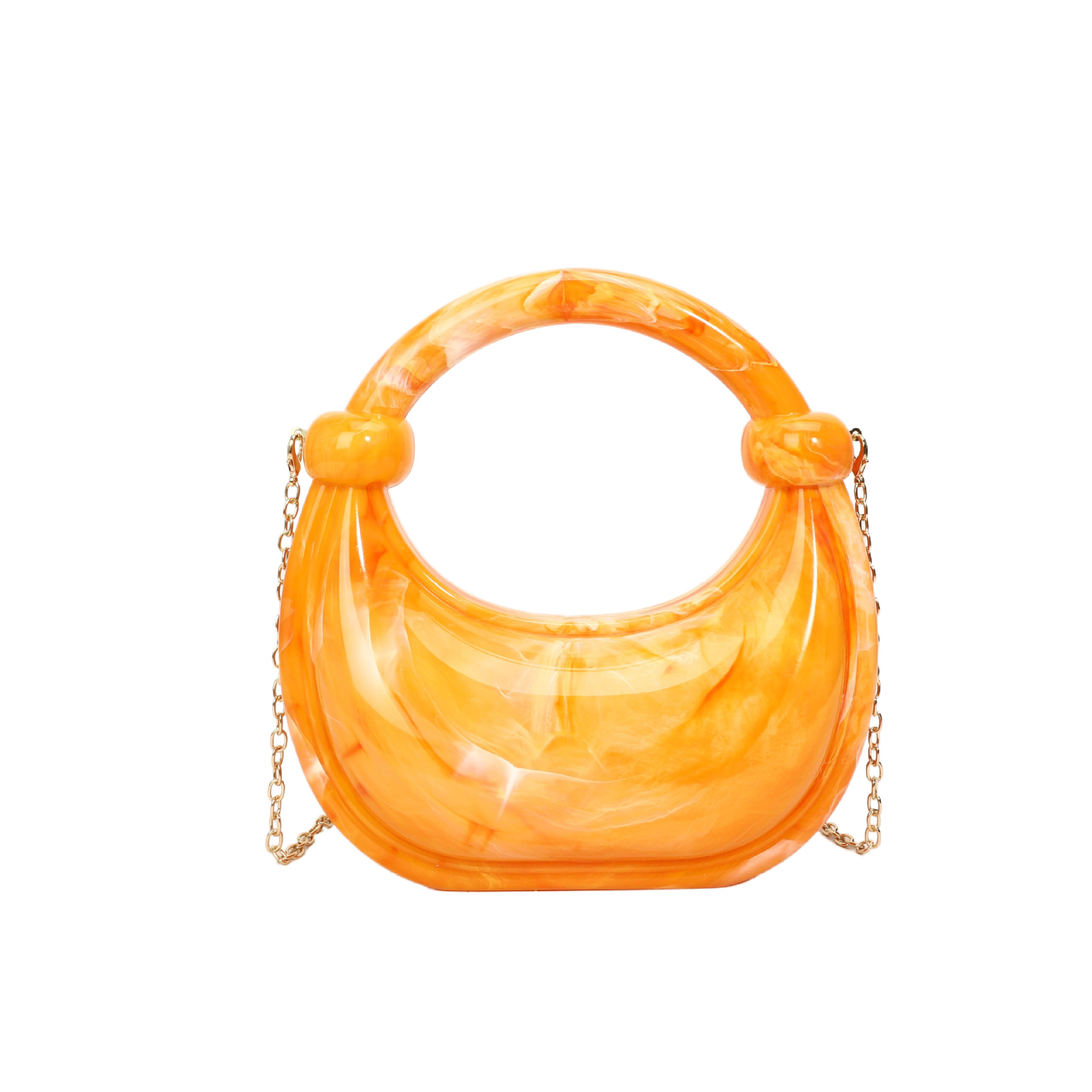 Crowdsourcing transfronterizo acrílico bolso de caja avanzada para mujeres bolso de cena portátil de moda europea y estadounidense bolso de hombro único bolso de mujer