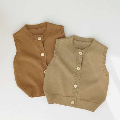  Spring New Style Children's Versatile Vest Forest System Loose Cardigan Outerwear Stylish Unisex Upgraded Top for Layering Trendy