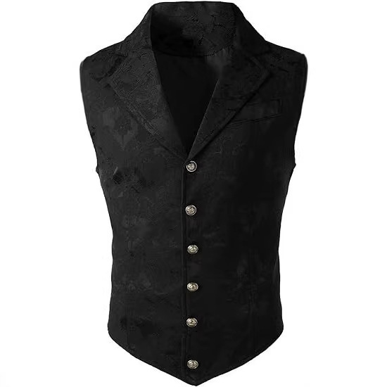 2025 Foreign Trade Cross-Border Autum New Men's Jacquard Vest Slim Fashion Men's Business Vest