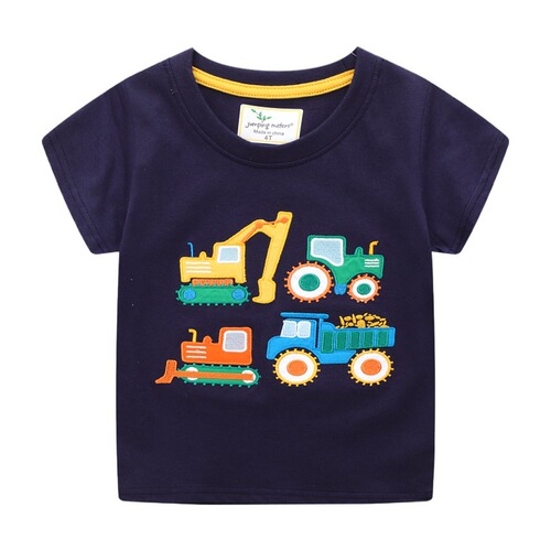 Children's Summer 2025 Spring and Autumn T-shirts for Kids, European and American Children's Baby Clothes, Dropshipping One Piece