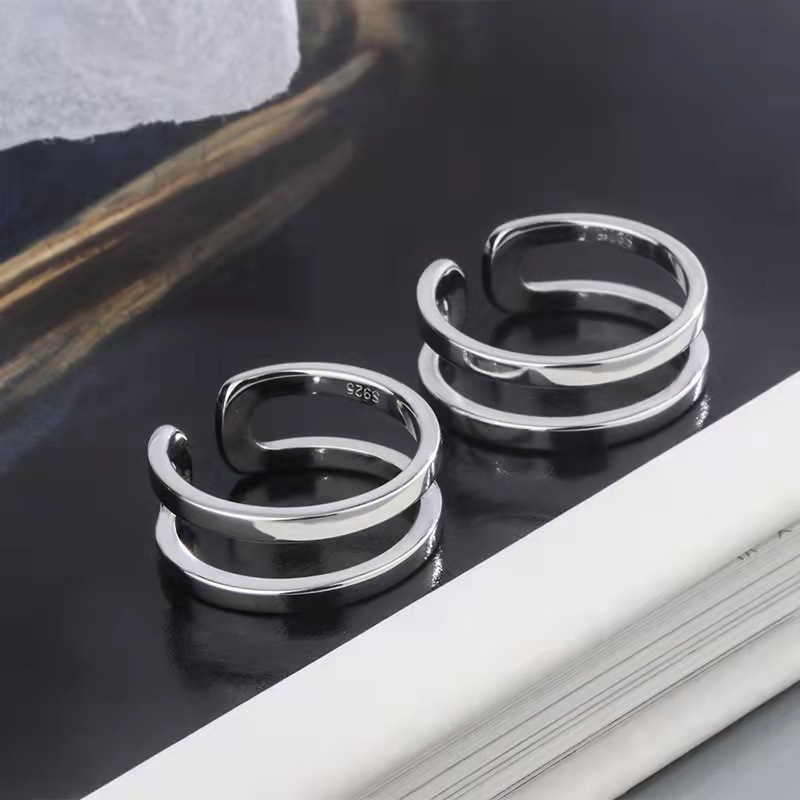 Minimalist Stackable Band Ring Set With Cubic Zirconia For Women_voghion.com