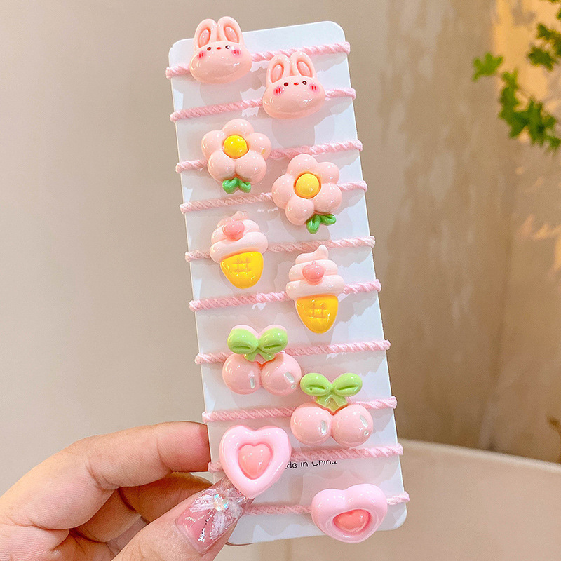 子供の花のヘアバンドヘッドバンド漫画ベビーヘアアクセサリーファンシーゴムバンド子供の帽子耐久性のあるゴムバンド|undefined