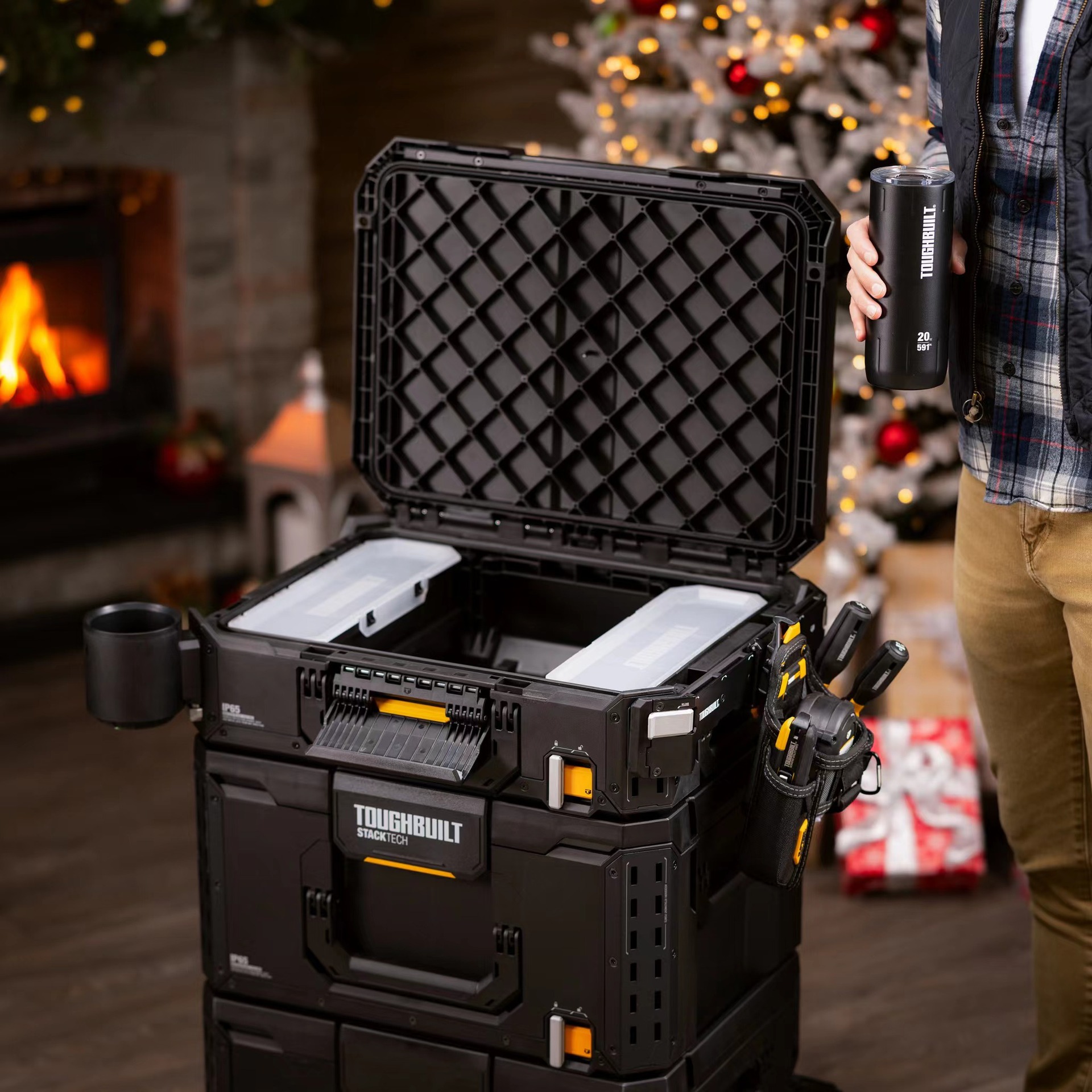 TOUGHBUILT Stacking Toolbox Set Topite Stacking Accessories Holding Toolbox Colgante Caja de tirón