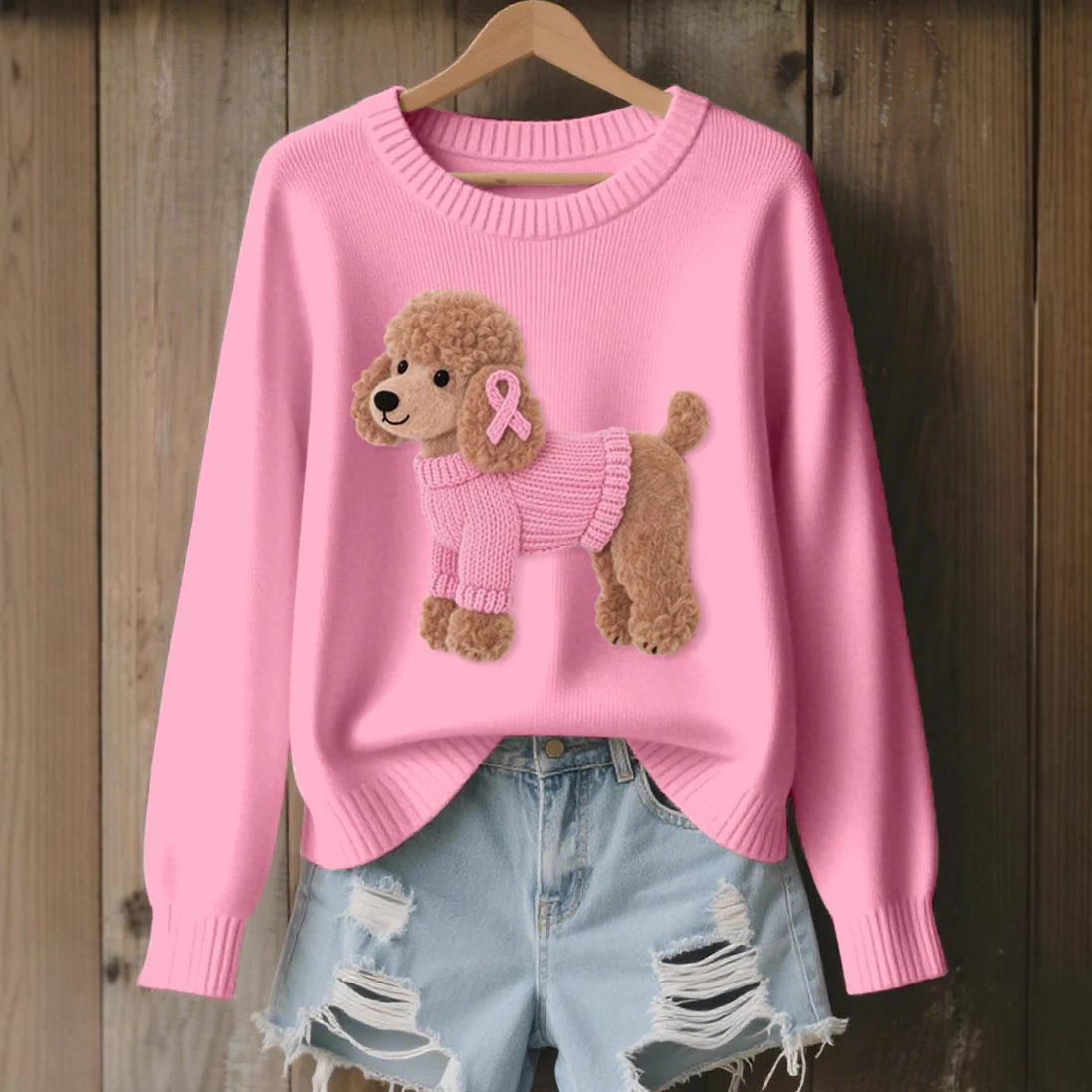 2025 European and American Cross-Border Foreign Trade Women's Faux Sweater 3D Digital Series Printed Crew Neck Sweatshirt Manufacturer Hot Sale