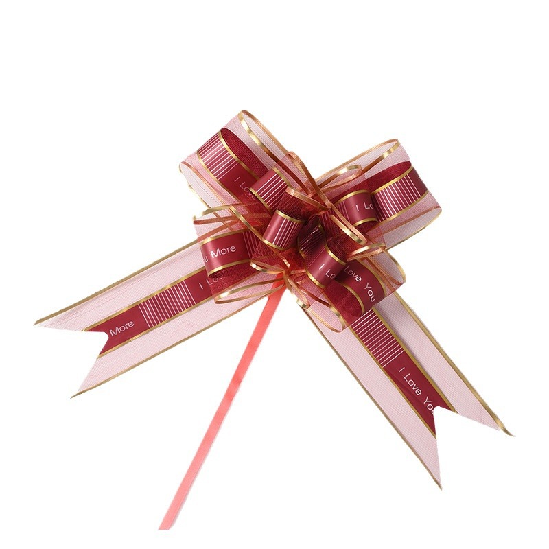 Transfronterizo Amazon venta caliente 64mm cintas de confesión de esquí arco de mano flores ILOVEYOUMORE