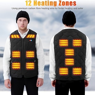 2025 Cross-Border New European and American Unisex Heating Vest Heating Jacket Cross-Border Dropshipping