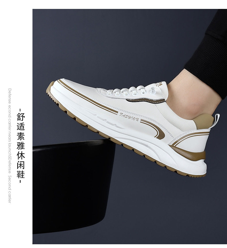 Giày thể thao nam sneaker cổ thấp đế dày gót 3–5 cm, mũi tròn, dây buộc, phối màu trắng đen kaki — H6892 màu kaki, H6892 màu trắng, H6892 màu đen chi tiết 17