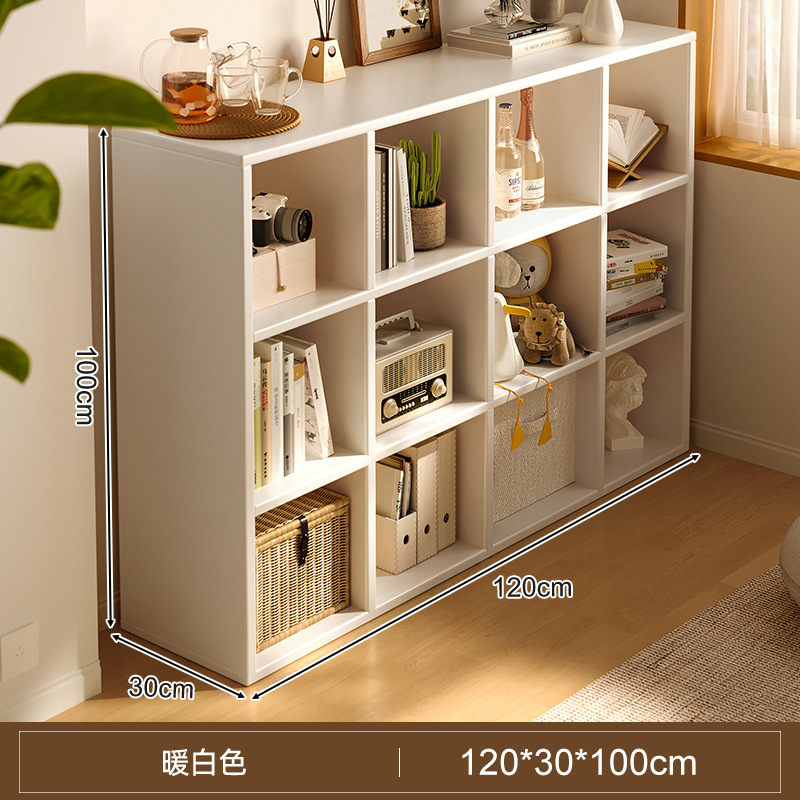 Estante de libros estante de estante de piso gabinete de celosía sala de estar simple armario de almacenamiento de libros multicapa almacenamiento de lectura gabinete de libros bajo