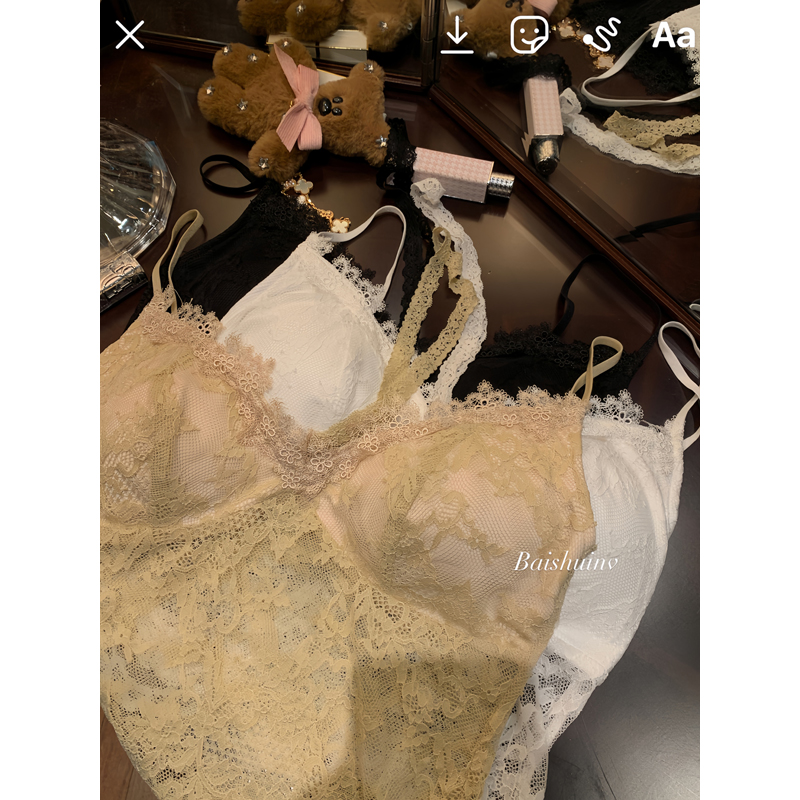 Lace spring summer sexy base body-friendly top with cups