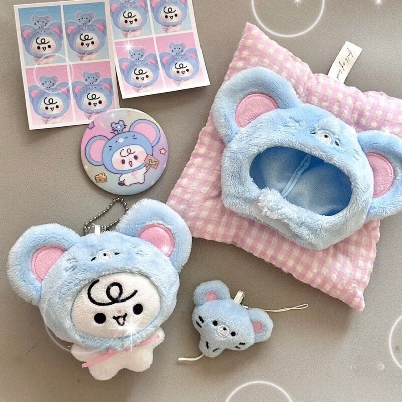 可爱鼠鼠头套挂件棉花娃娃娃衣饰品衣服服装毛绒玩具玩偶公仔|undefined
