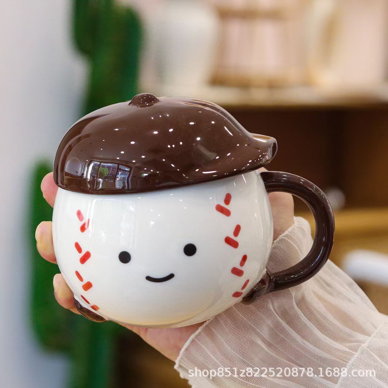 Regalos de Navidad creativos tazas de cerámica tazas de dibujos animados tazas de agua de pareja nórdicas tazas de café con tapa caja de regalo