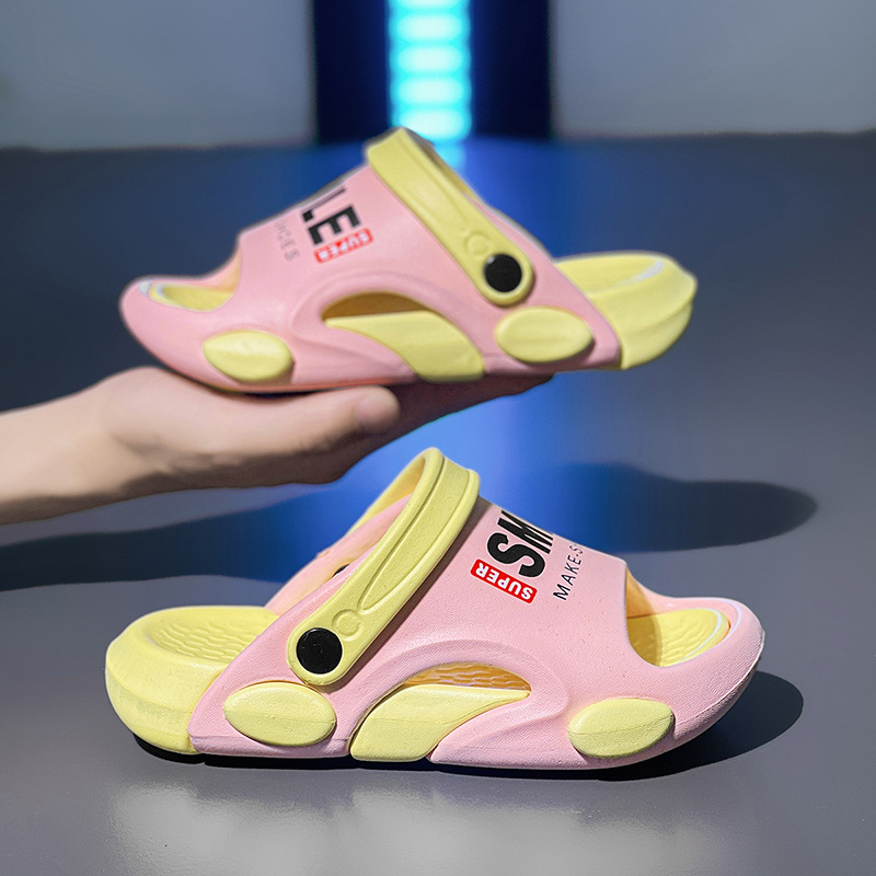 Boys' Sandals 2025 Summer New Kidsren's Non-Slip Soft-Soled Wading Beach Shoes for Middle-Aged and Older Girls Two-Wear Slippers