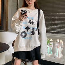 ��ͨȤζӡ����������Ů�ﶬ���Ӻ���޼Ӻ�Բ�����oversize����