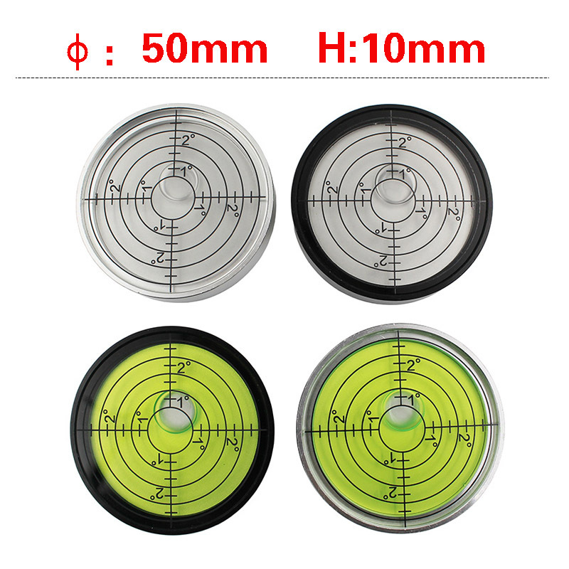 HACCURY小型圆金属水平仪水准仪调平水平泡尺寸50x10mm