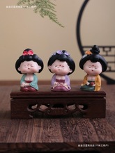 西安文创纪念品大唐仕女摇头摆件陕西特色伴手礼物古装办公桌装饰