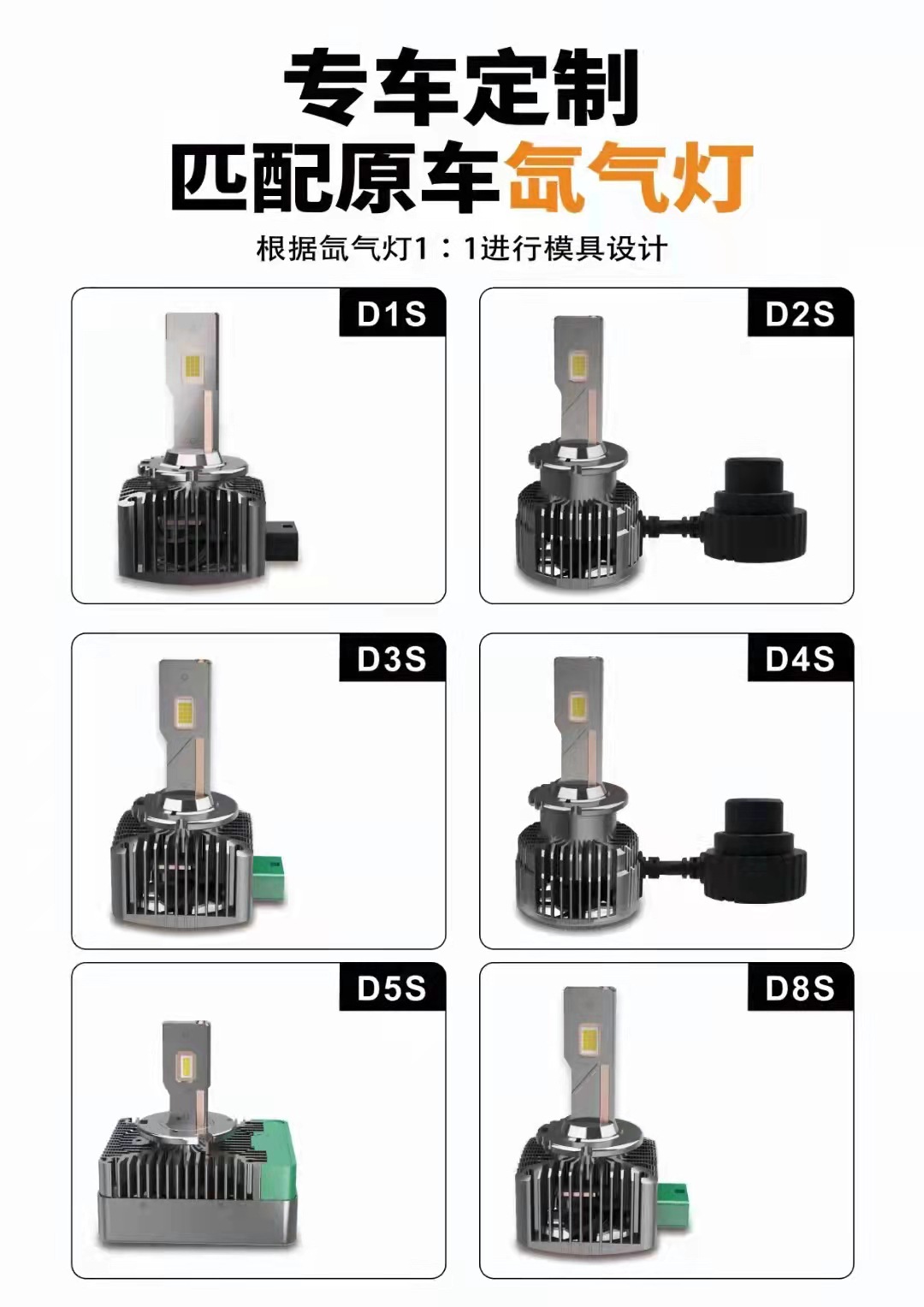 Cross-border D4S xenon lamp stone fence D2S LED D3S car light D5S car bulb D1s LED car headlight