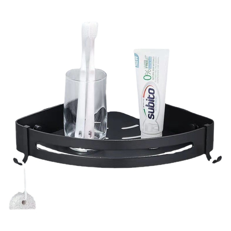 Baño baño almacenamiento rack Punch-libre espacio de almacenamiento de aluminio rack baño punzonado hardware colgante trípode