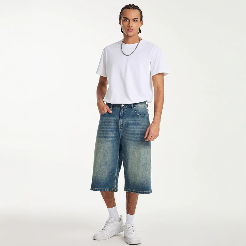 2026 Foreign Trade Summer Men's Fashion Denim Shorts Stylish Versatile Daily Commute Five-Point Pants Wholesale Trend 2026 Foreign Trade Summer Men's Fashion Denim Shorts Stylish Versatile Daily Commute Five-Point Pants Wholesale Trend