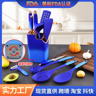 Knife, silicone set, universal rotating kitchenware, new collection, 13 pieces